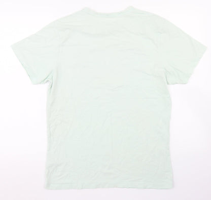 Primark Mens Blue  Cotton  T-Shirt Size L Crew Neck  - Endless