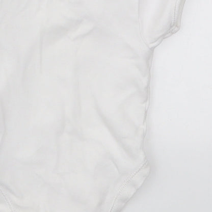 George Baby White  Cotton Babygrow One-Piece Size 3-6 Months  Button