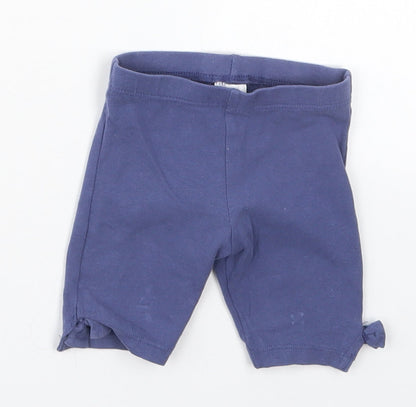 NEXT Girls Blue  Cotton Cropped Leggings Size 3-6 Months
