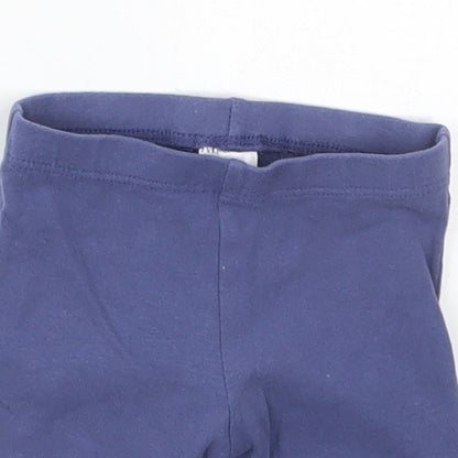 NEXT Girls Blue  Cotton Cropped Leggings Size 3-6 Months
