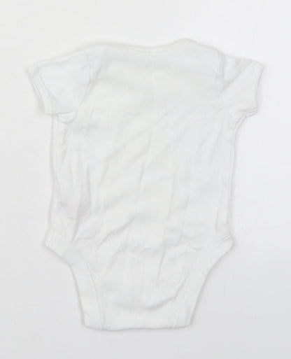 F&F Baby White  Cotton Babygrow One-Piece Size 3-6 Months  Button