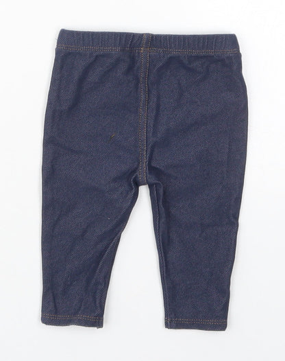 NEXT Girls Blue  Cotton Capri Jeans Size 3-6 Months