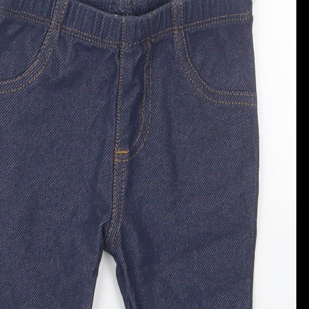 NEXT Girls Blue  Cotton Capri Jeans Size 3-6 Months