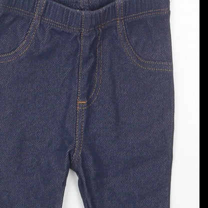 NEXT Girls Blue  Cotton Capri Jeans Size 3-6 Months