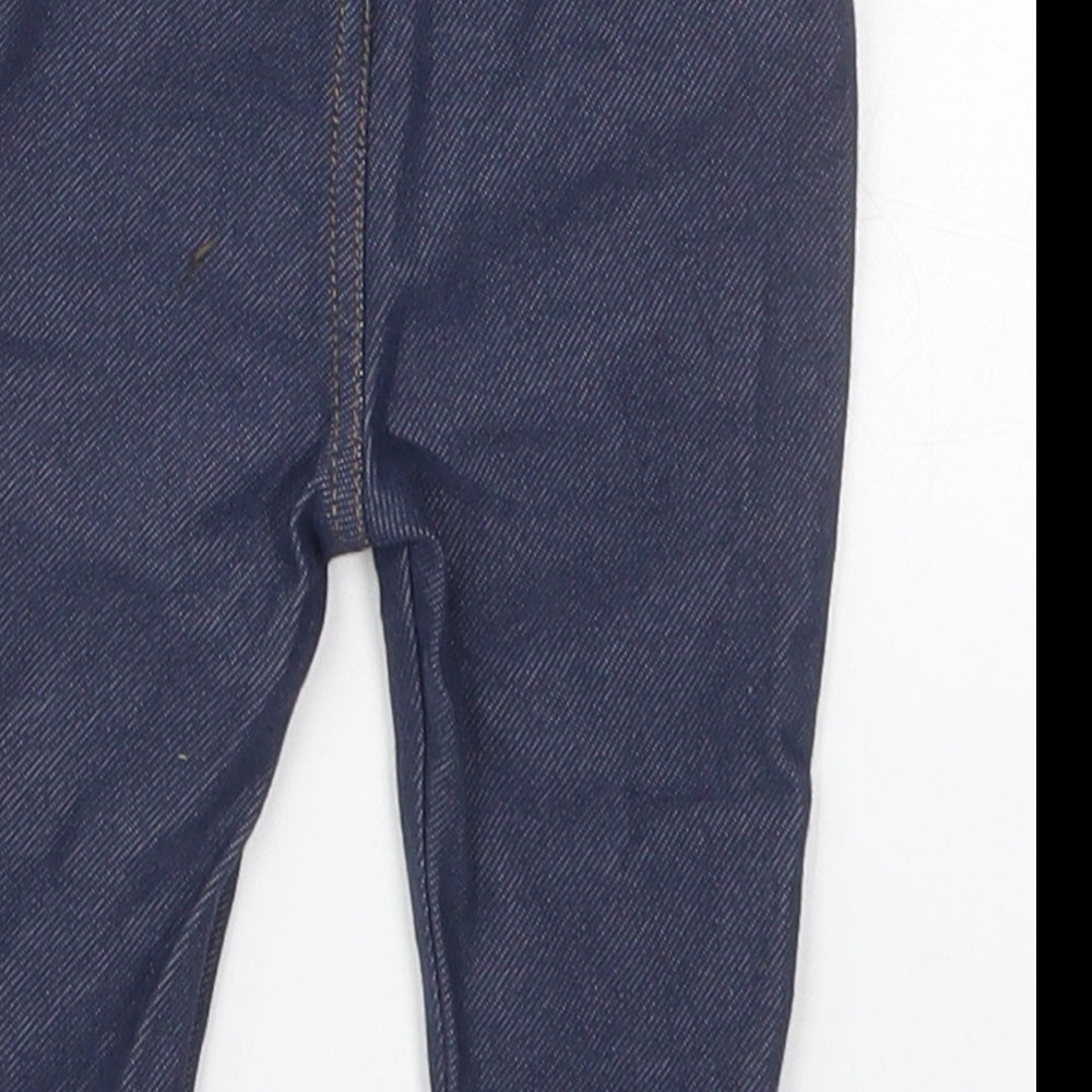 NEXT Girls Blue  Cotton Capri Jeans Size 3-6 Months