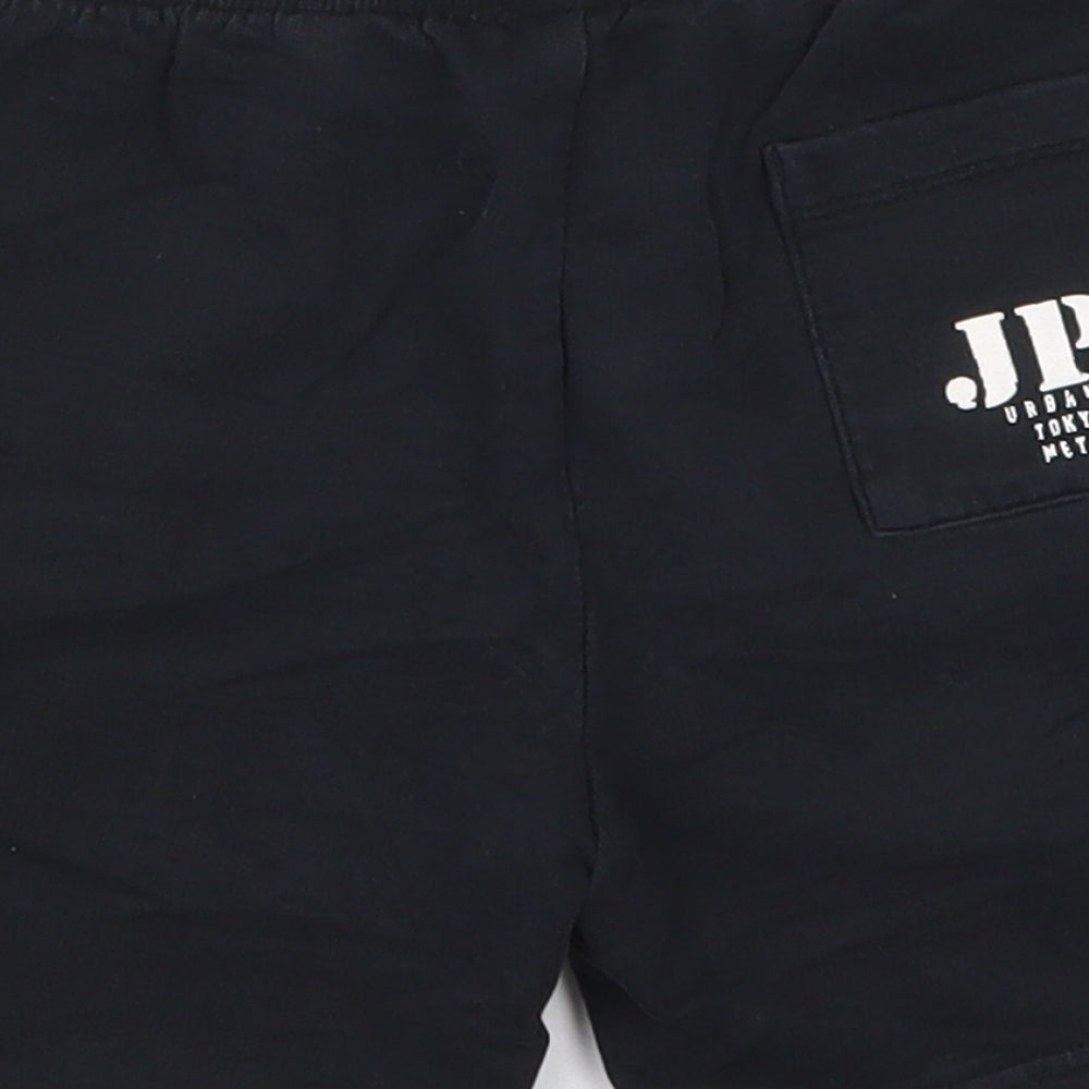 Matalan Boys Black  Cotton Sweat Shorts Size 6 Years  Regular Drawstring - Urban Sport