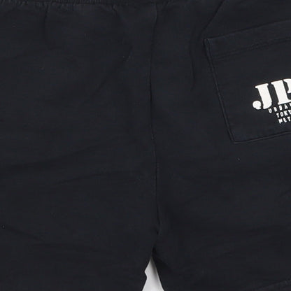 Matalan Boys Black  Cotton Sweat Shorts Size 6 Years  Regular Drawstring - Urban Sport