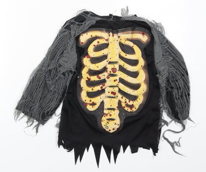 George Boys Black  Polyester Basic T-Shirt Size 3-4 Years Round Neck Pullover - Zombie Fancy Dress