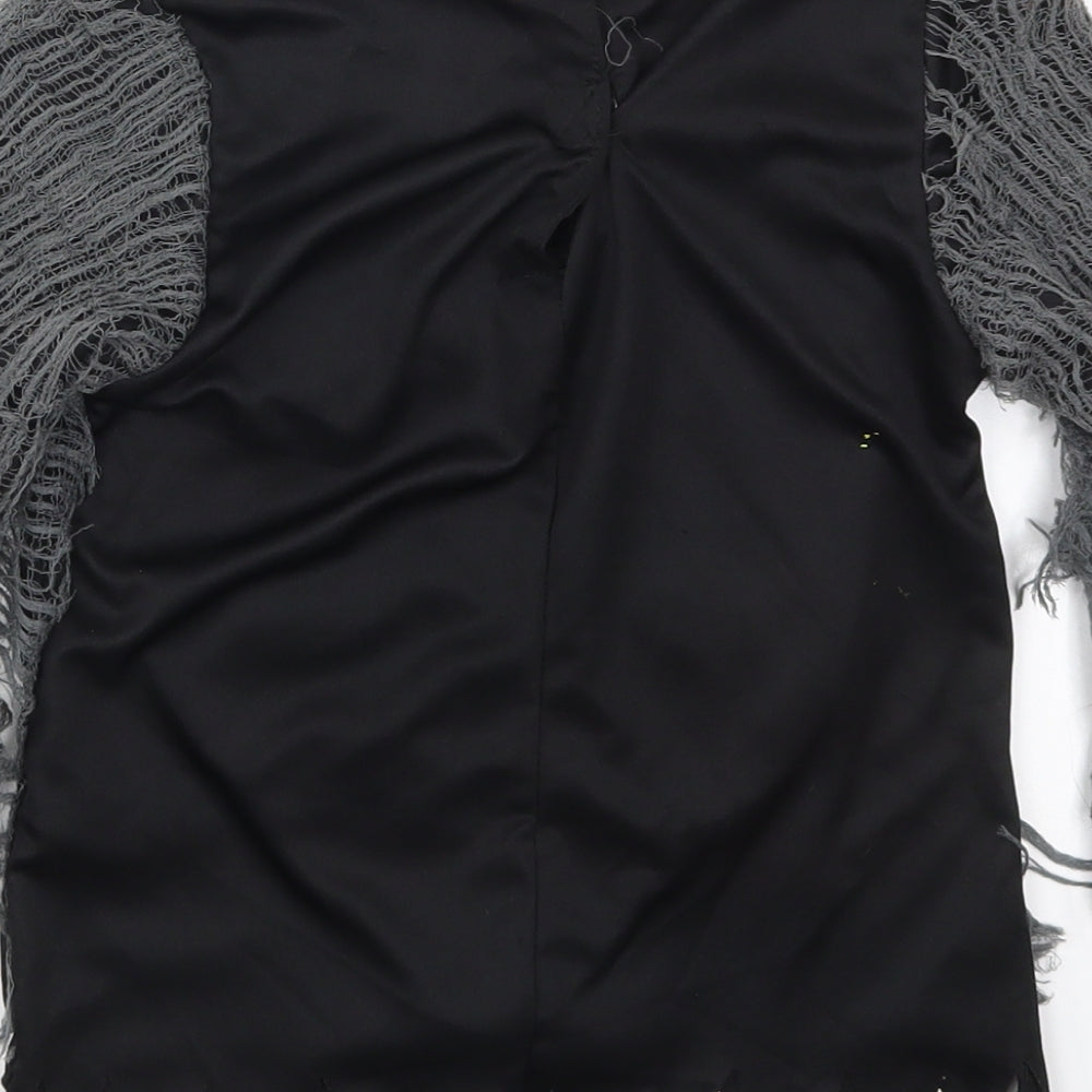 George Boys Black  Polyester Basic T-Shirt Size 3-4 Years Round Neck Pullover - Zombie Fancy Dress