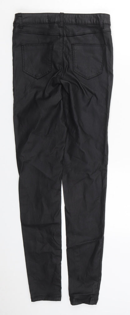 Denim Co Womens Black  Viscose Trousers  Size 8 L28 in Regular Button