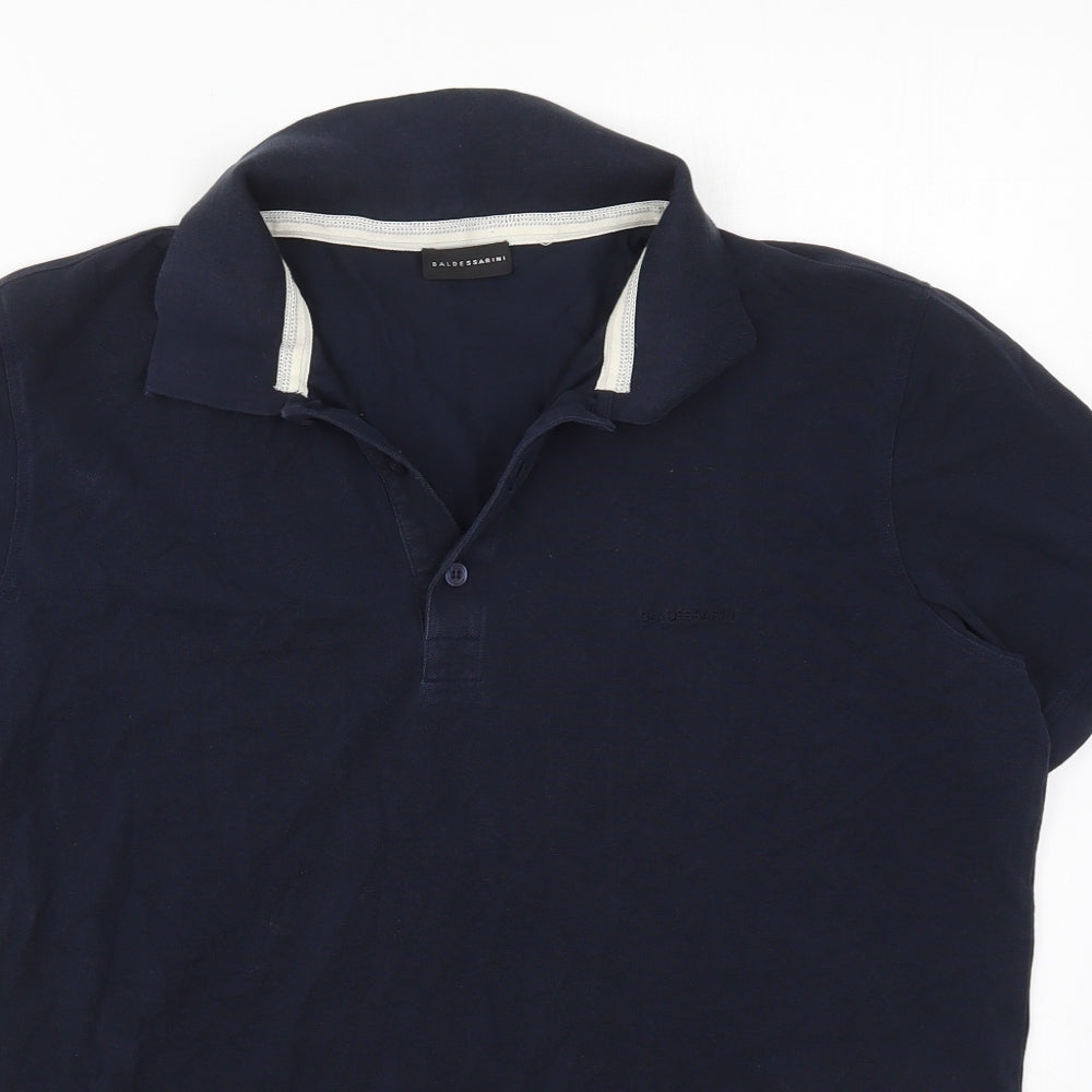 BALDESSARINI Mens Blue    Polo Size XL Collared Pullover