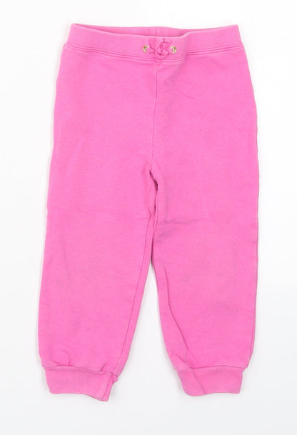 Juicy Couture Girls Pink  Cotton Sweatpants Trousers Size 18-24 Months  Drawstring