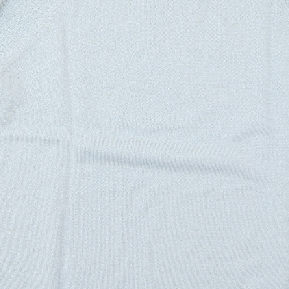 Classics Womens Blue Round Neck  Acrylic Pullover Jumper Size 16