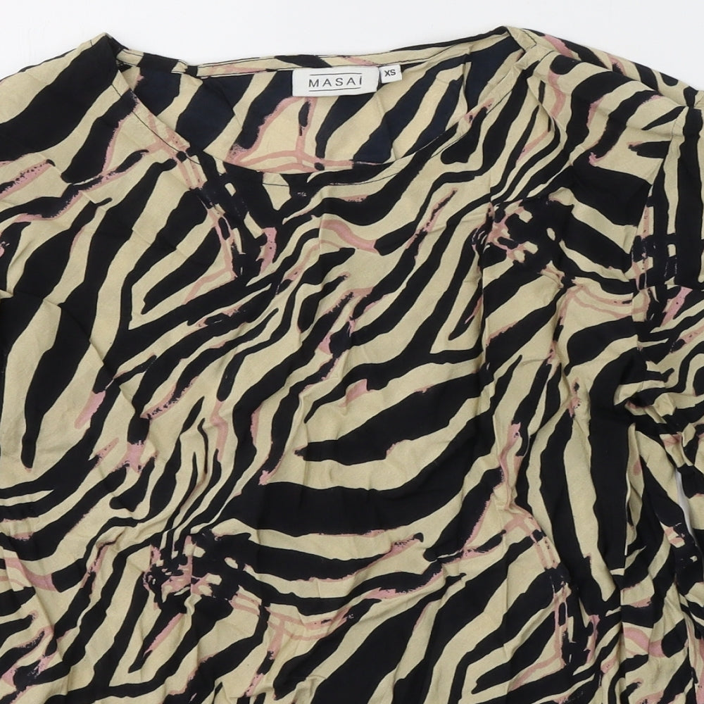 Womens UK Size XS Masai Beige Basic Blouse