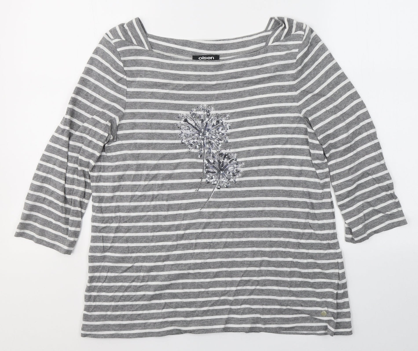Womens UK Size 12 Olsen Grey Pullover Jumper