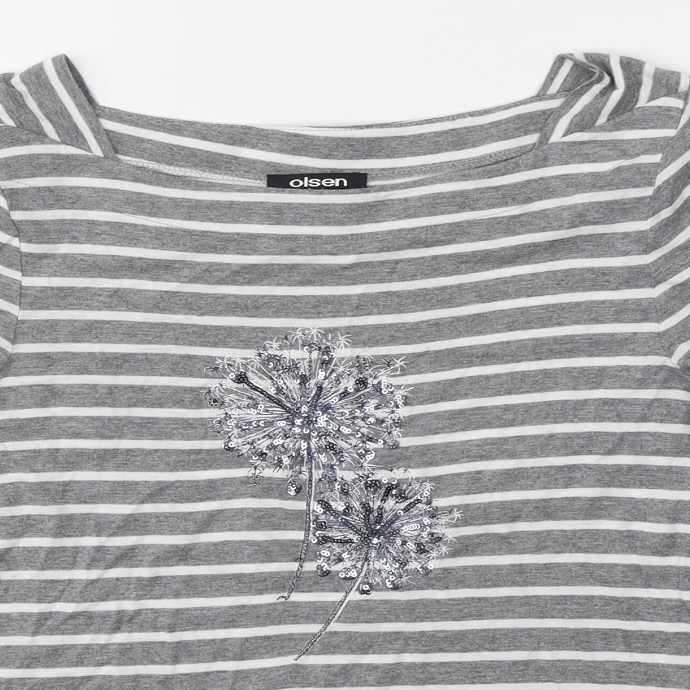Womens UK Size 12 Olsen Grey Pullover Jumper
