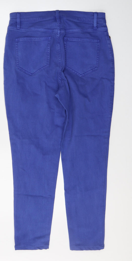 Lands' End Womens Blue  Cotton Straight Jeans Size 10 L26 in Slim