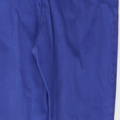 Lands' End Womens Blue  Cotton Straight Jeans Size 10 L26 in Slim