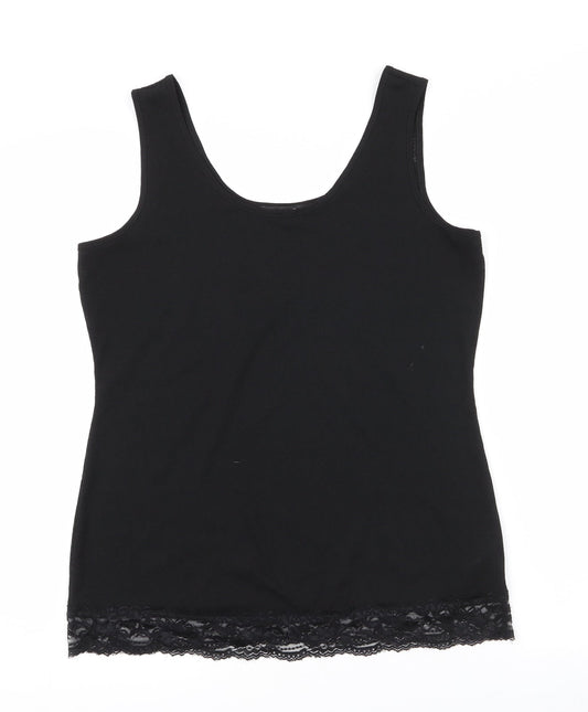 Womens UK Size 12 NEXT Black Basic Tank