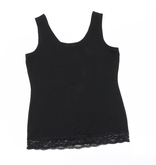 Womens UK Size 12 NEXT Black Basic Tank