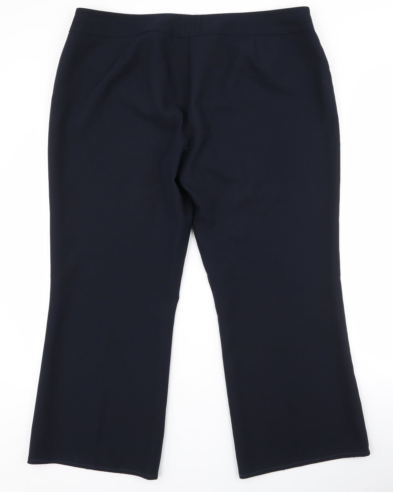 F&F Womens Blue  Polyester Dress Pants Trousers Size 18 L26.5 in Regular Tie