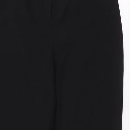 F&F Womens Black  Polyester Dress Pants Trousers Size 14 L30.5 in Regular Zip