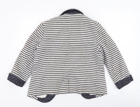 F&F Womens Ivory Striped  Jacket  Size 12
