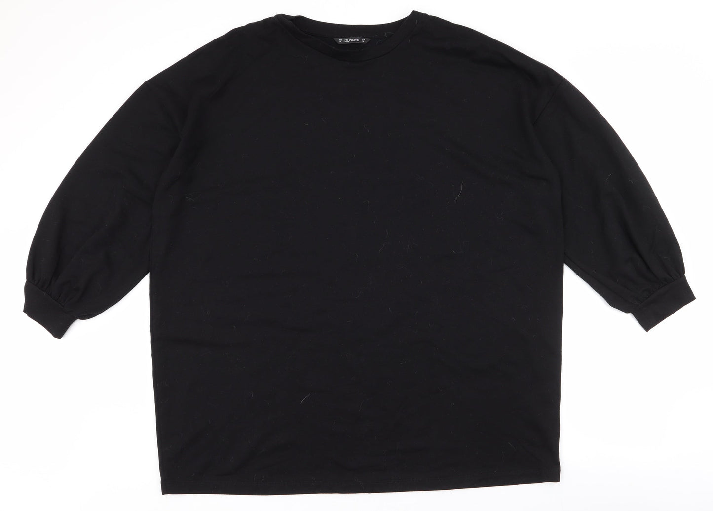 Dunnes Stores Womens Black  Polyester Pullover Sweatshirt Size XL  Pullover - Balloon sleeve