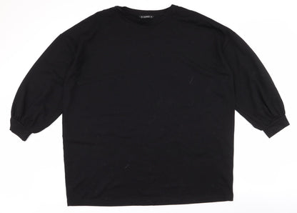 Dunnes Stores Womens Black  Polyester Pullover Sweatshirt Size XL  Pullover - Balloon sleeve