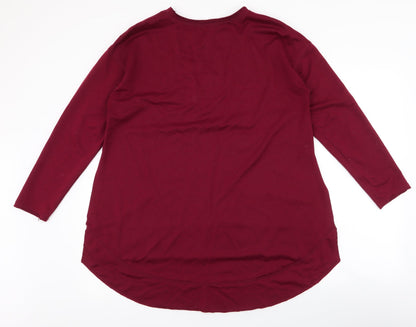 SheIn Womens Red  Polyester Pullover Sweatshirt Size M  Pullover