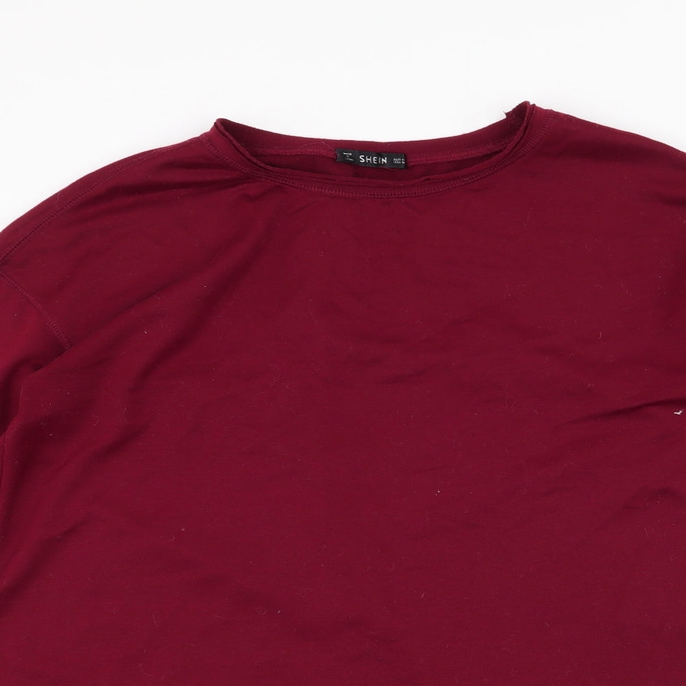 SheIn Womens Red  Polyester Pullover Sweatshirt Size M  Pullover