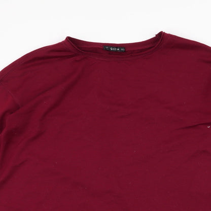 SheIn Womens Red  Polyester Pullover Sweatshirt Size M  Pullover