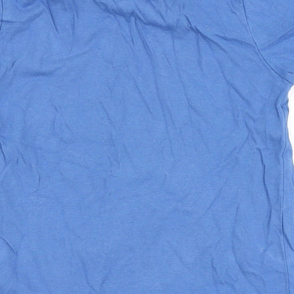 Primark Boys Blue  100% Cotton Basic T-Shirt Size 5-6 Years Round Neck  - Yeti, Chill Out