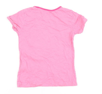 Ice Age Girls Pink  100% Cotton Basic T-Shirt Size 2-3 Years Round Neck  - Sloth