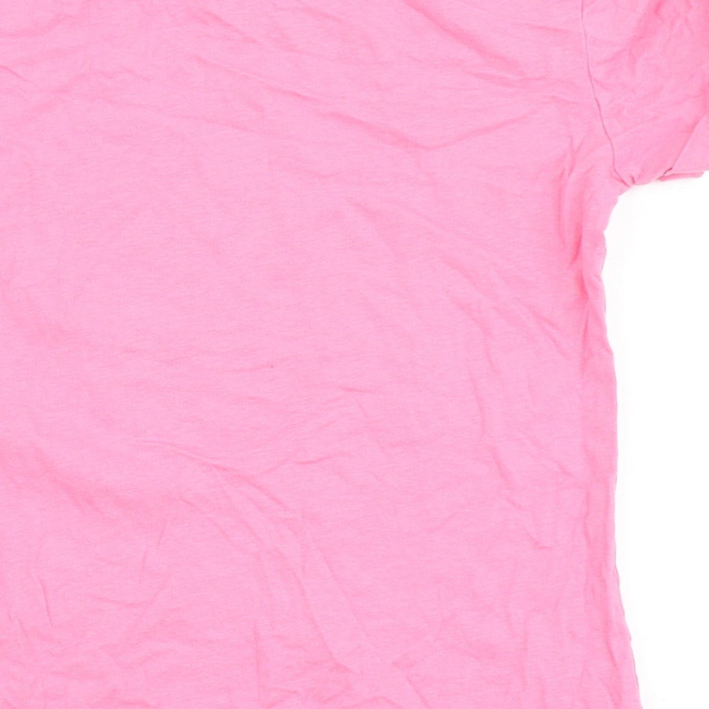 Ice Age Girls Pink  100% Cotton Basic T-Shirt Size 2-3 Years Round Neck  - Sloth