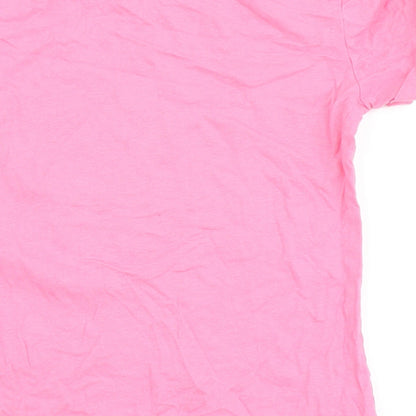 Ice Age Girls Pink  100% Cotton Basic T-Shirt Size 2-3 Years Round Neck  - Sloth