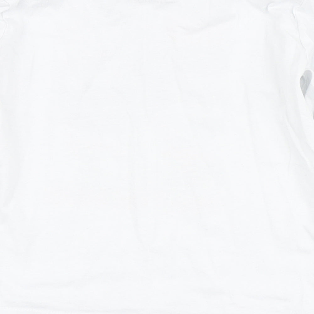 Primark Boys White  100% Cotton Basic T-Shirt Size 4-5 Years Round Neck  - T Rex