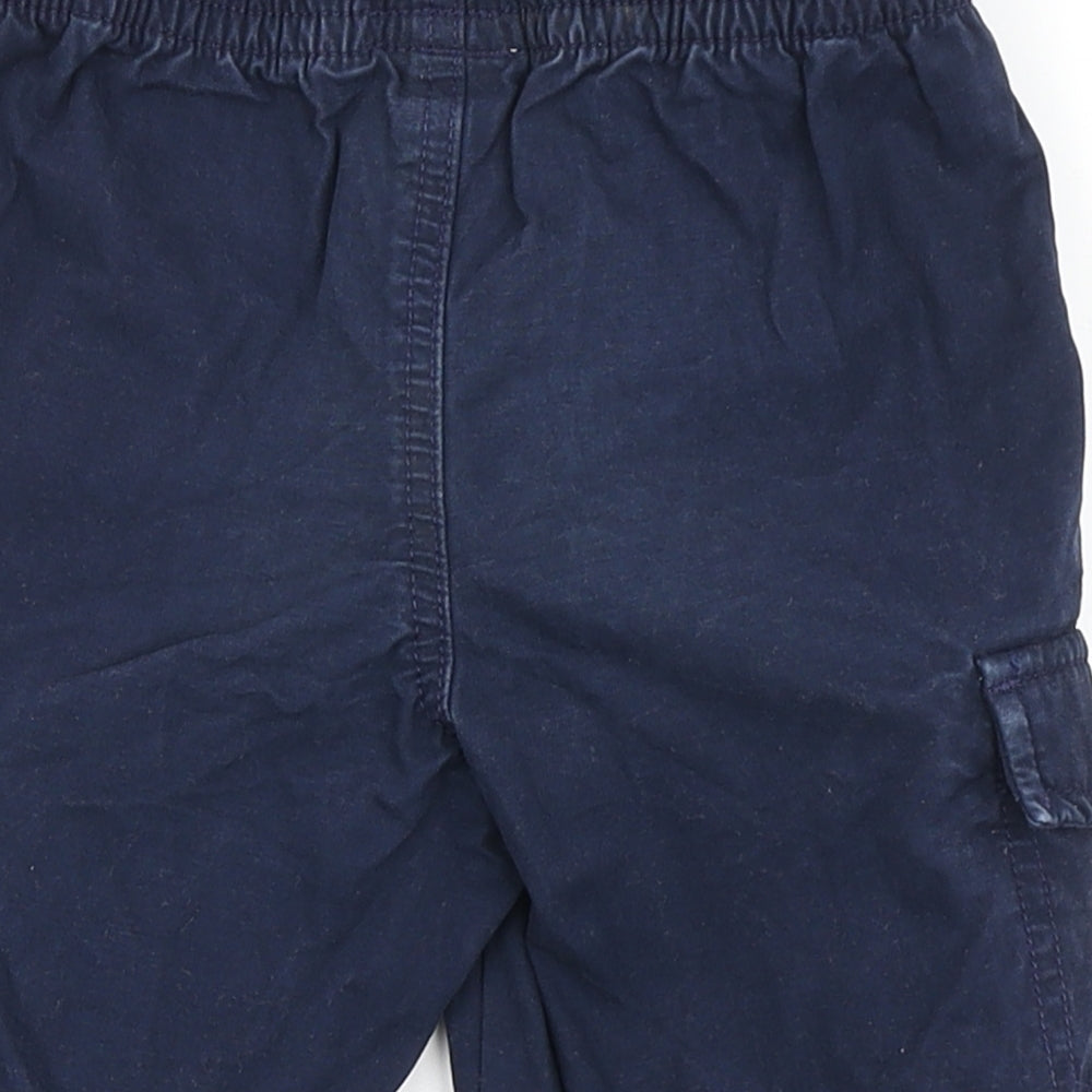 Gap Boys Blue  Polyester Cargo Shorts Size 4 Years  Regular Drawstring