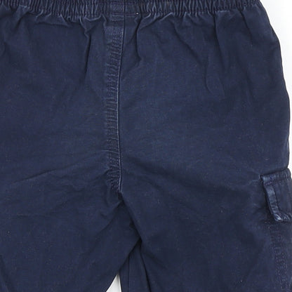 Gap Boys Blue  Polyester Cargo Shorts Size 4 Years  Regular Drawstring