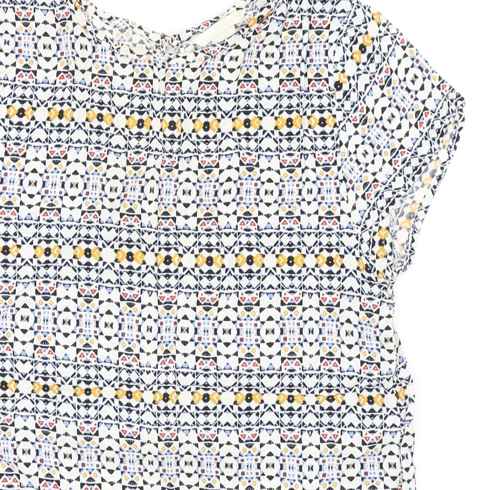 Womens UK Size 4 H&M Multicoloured Basic Blouse