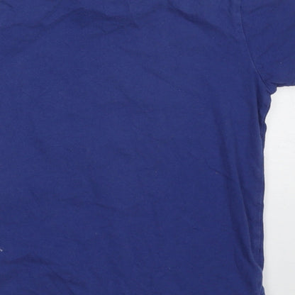 Cotton On Boys Blue  Cotton Basic T-Shirt Size 3 Years Crew Neck Pullover - Dinosaur