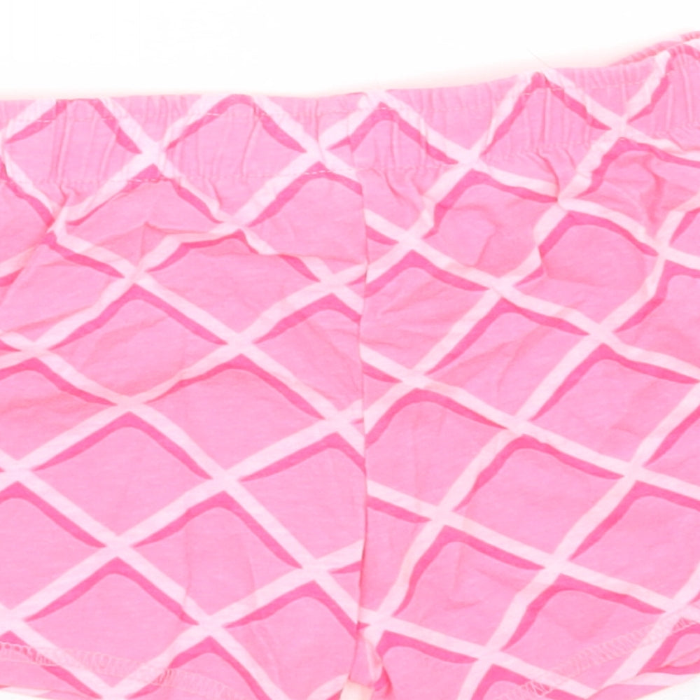 Debenhams Girls Pink Argyle/Diamond Cotton Cami Sleep Shorts Size 18-24 Months  Pullover