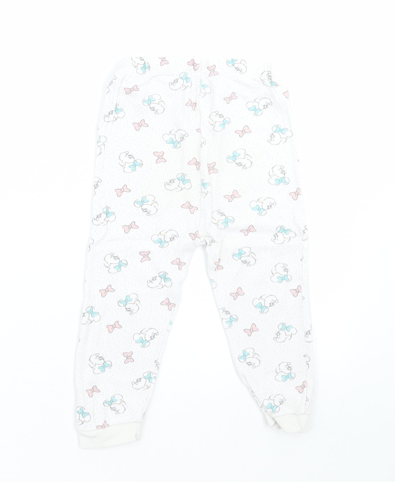 George Girls White Geometric Cotton Cami Pyjama Pants Size 18-24 Months  Pullover - Minnie Mouse