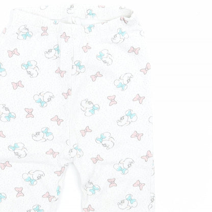 George Girls White Geometric Cotton Cami Pyjama Pants Size 18-24 Months  Pullover - Minnie Mouse