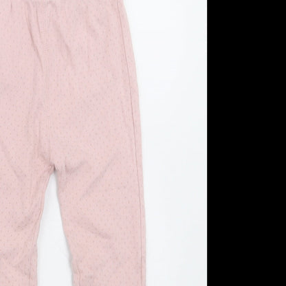 NEXT Girls Pink Polka Dot Cotton Cami Pyjama Pants Size 5-6 Years  Pullover