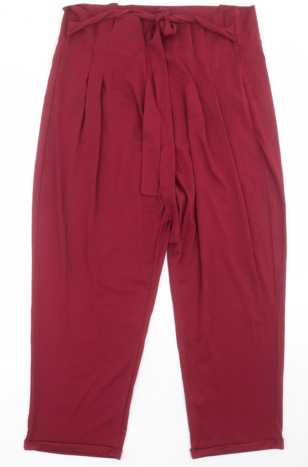 Womens UK Size XL Preworn Regular Fit  Red Trousers
