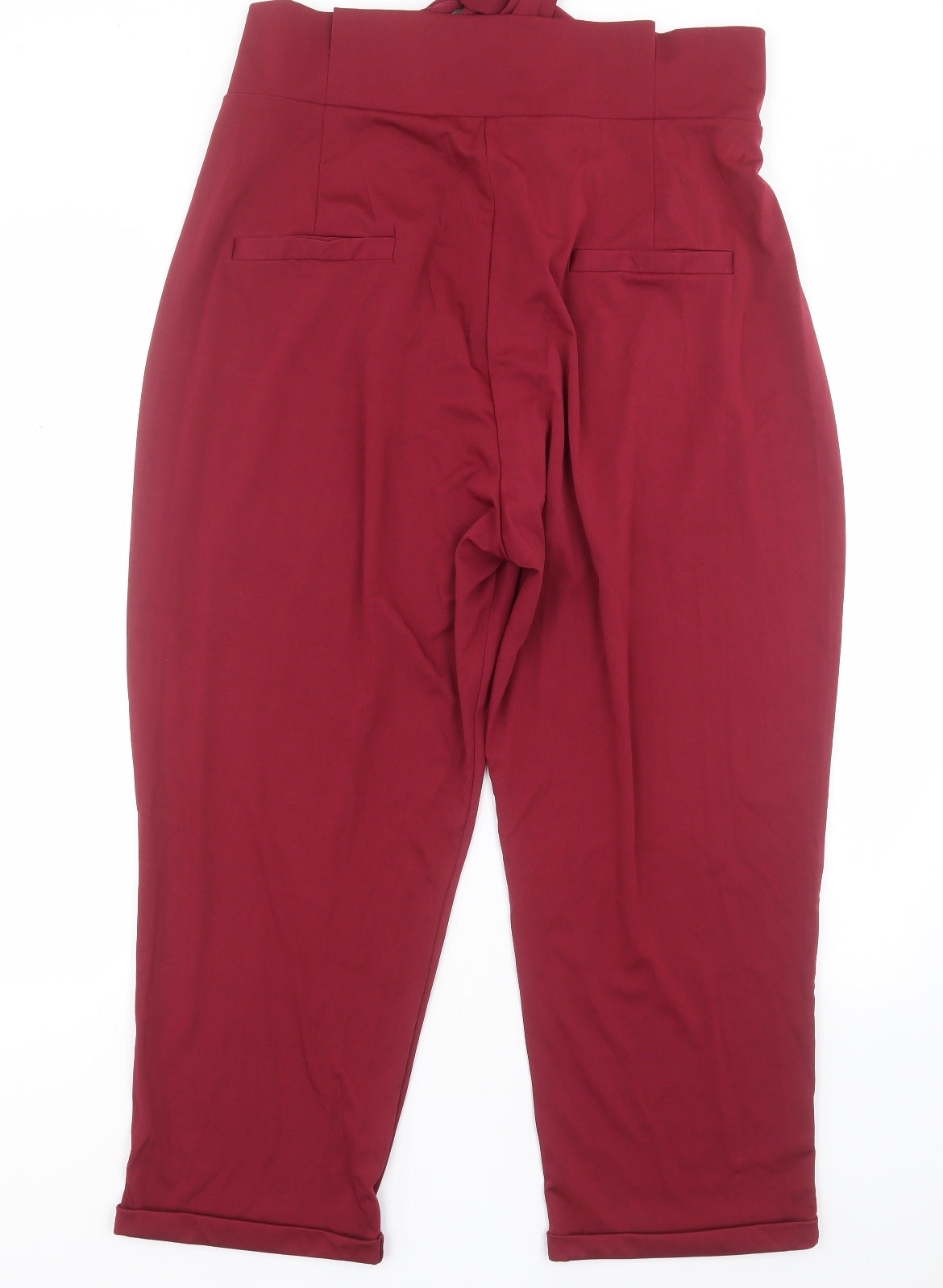 Womens UK Size XL Preworn Regular Fit  Red Trousers