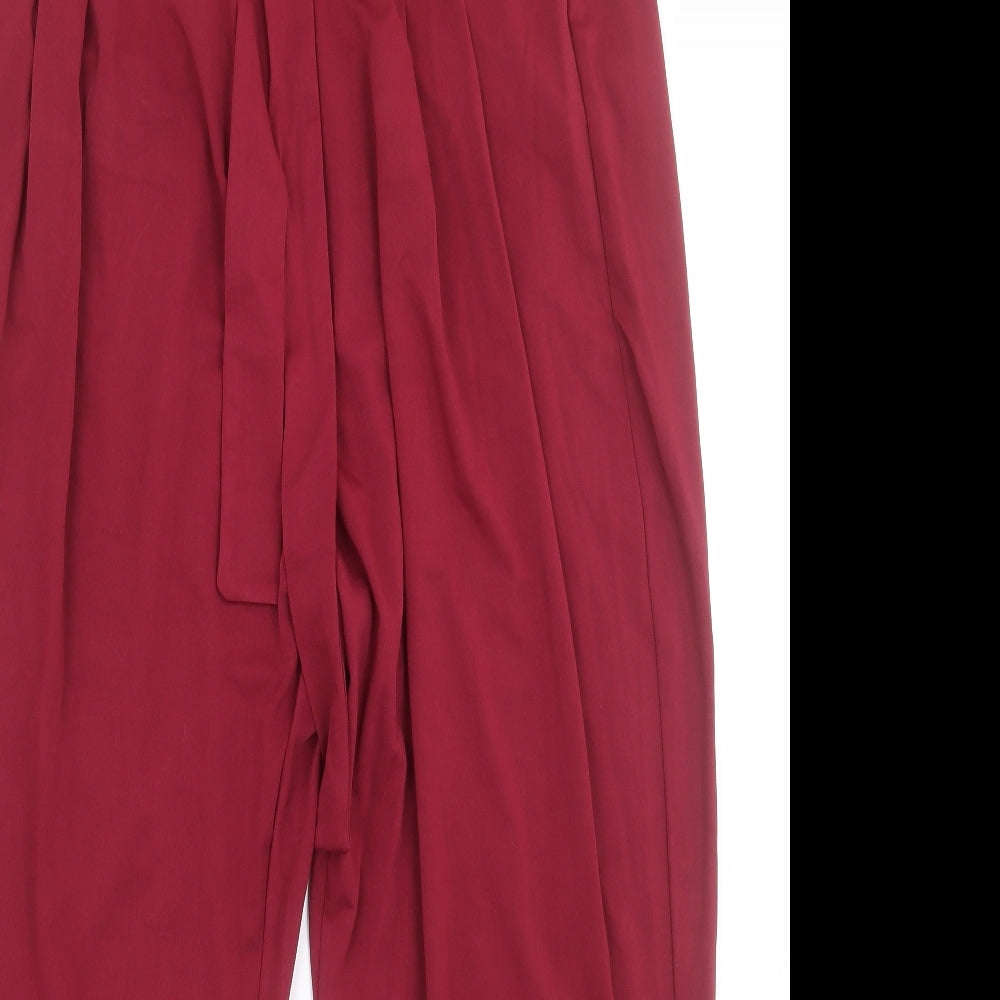 Womens UK Size XL Preworn Regular Fit  Red Trousers
