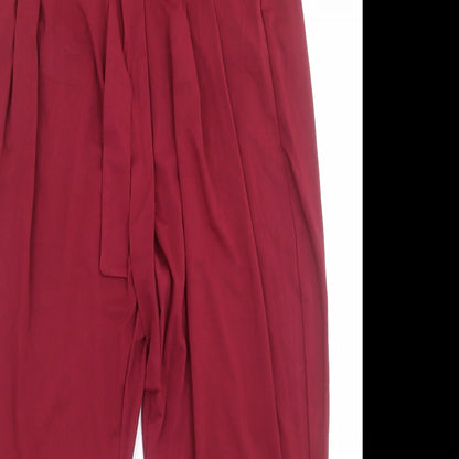 Womens UK Size XL Preworn Regular Fit  Red Trousers