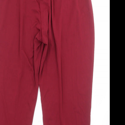 Womens UK Size XL Preworn Regular Fit  Red Trousers